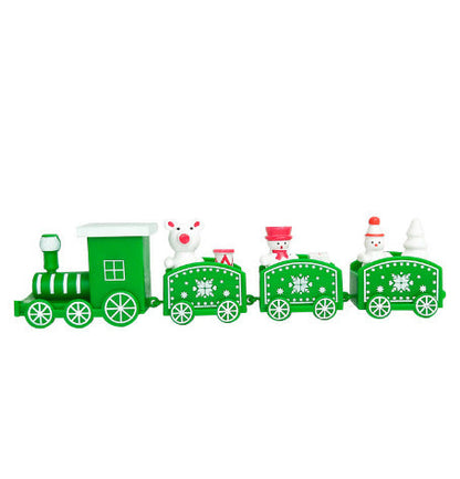 Plastic Christmas Small Train Children's Cake Decorative Ornaments