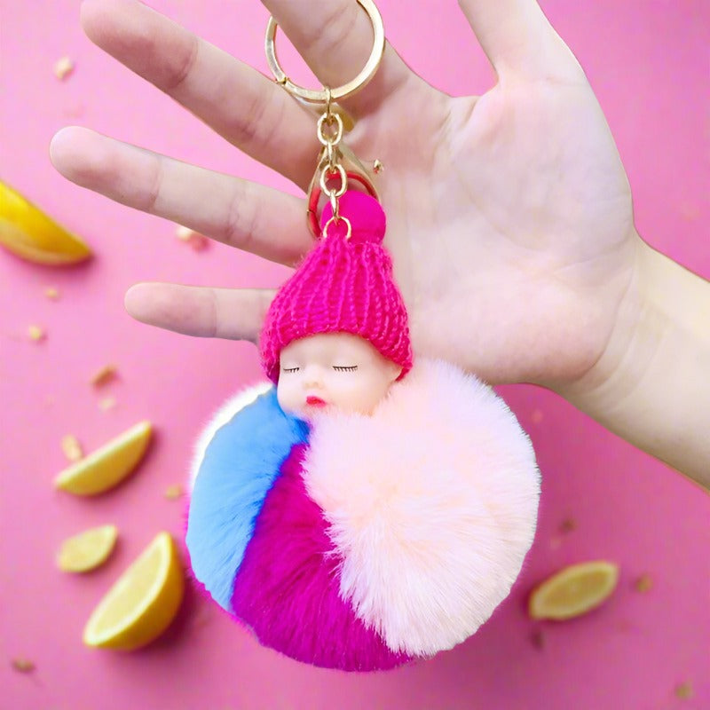 Cute Sleeping Doll Plush Doll Keychain