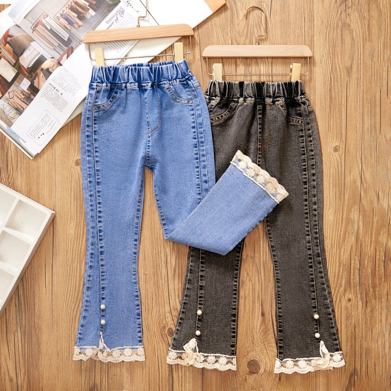 Cotton Medium Children's Loose Wide Leg Baby Flared Pants
