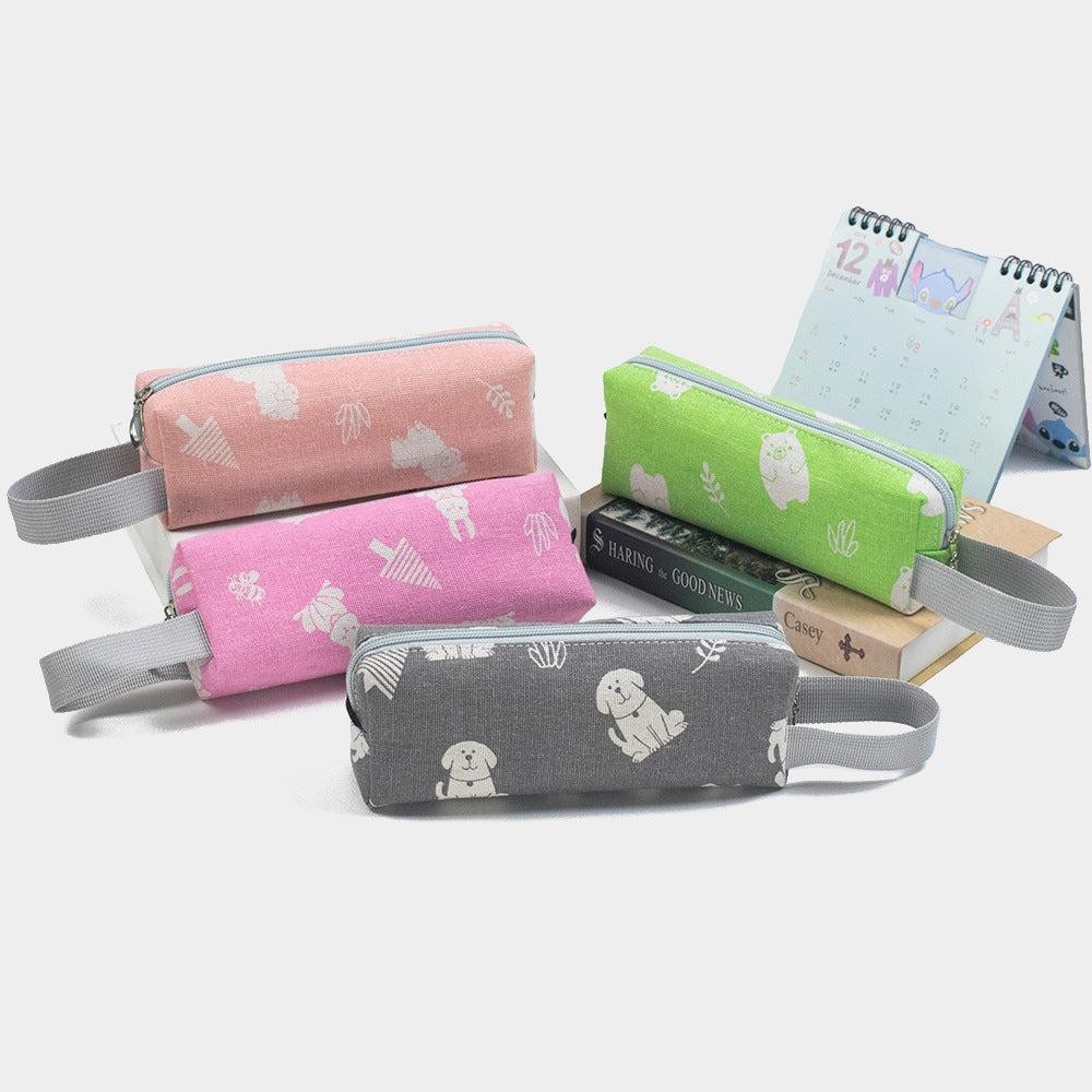 Canvas Portable Cartoon Animal Pen Bags