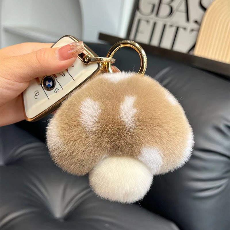 Plush Mushroom Keychain