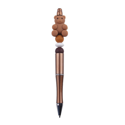 Beaded Pens DIY Handmade Bear Silicone Beads Colorful