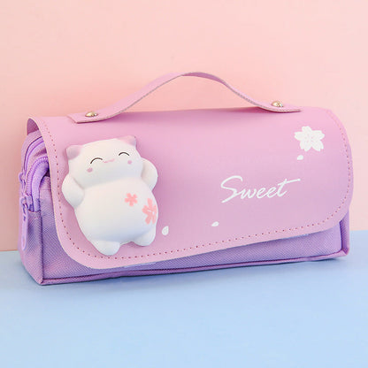 Canvas 3D Decompression Pencil Case