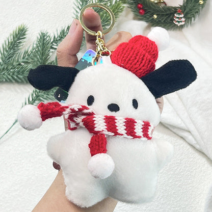 Christmas Plush Doll Keychains