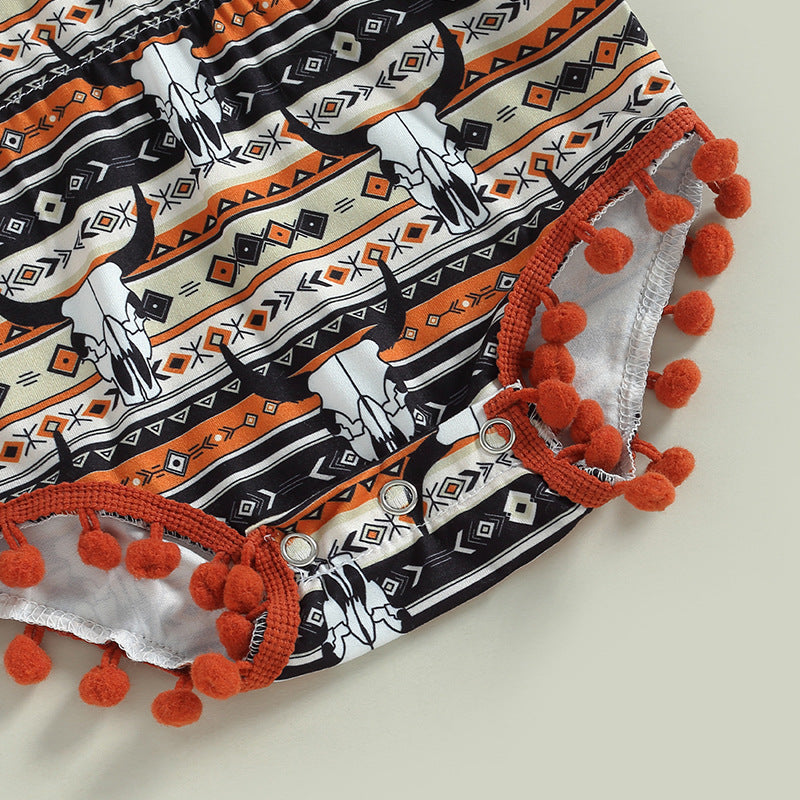Cotton Western Style Aztec Pattern Baby Onesies
