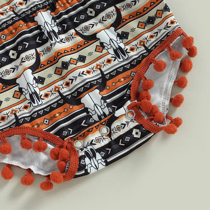 Cotton Western Style Aztec Pattern Baby Onesies
