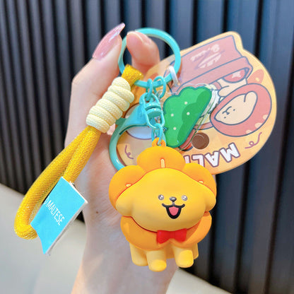 Donut Line Puppy Resin Keychain Cute Keychain