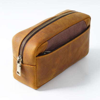 Leather Retro Multi -function Large -capacity Pen Bag