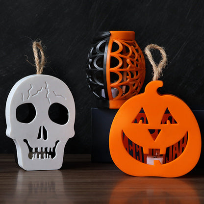 Halloween Pumpkin Lantern LED Colorful Electronic Skull Candle