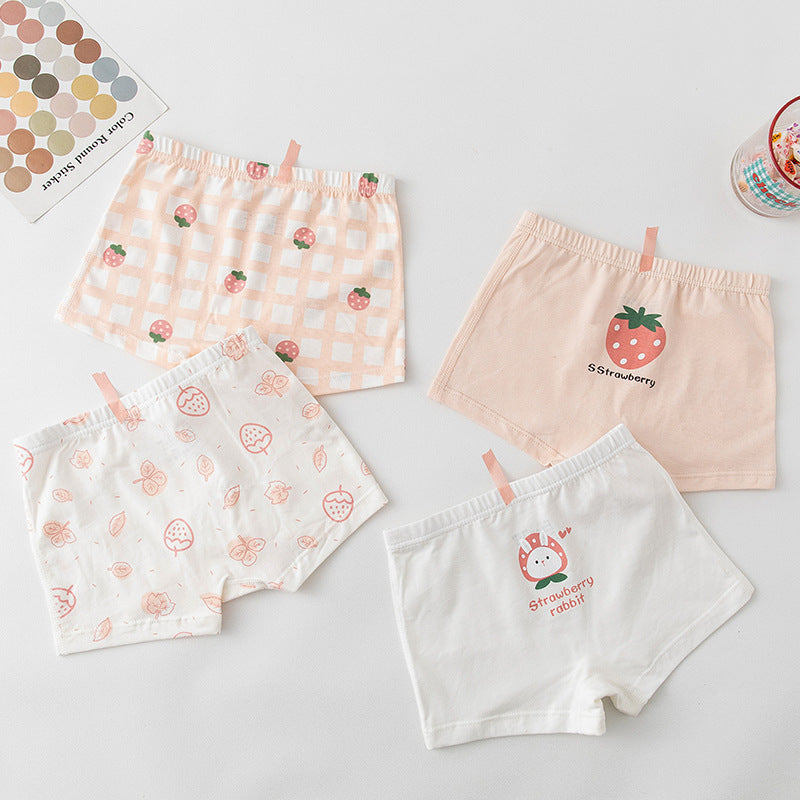 Baby Kid Boys Flower Fruit Animals Cartoon Print Underwears