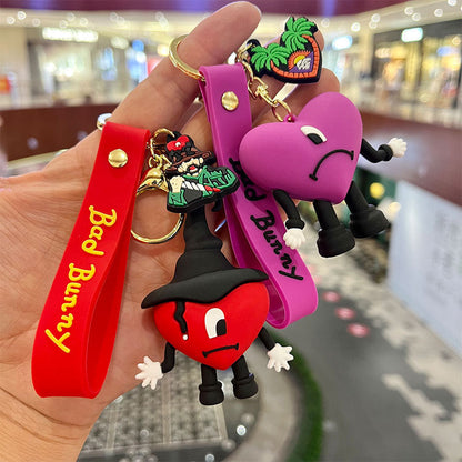 Wholesale Cartoon PVC Silicone Keychains Creative Keychain ACCVIP-KC-MiaoYi005