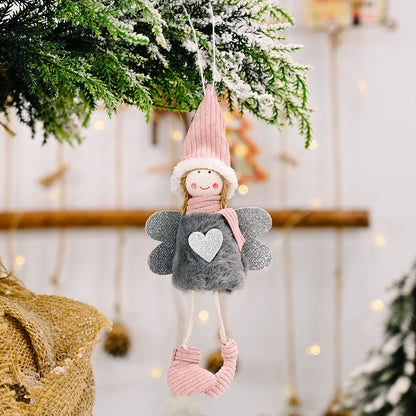 Christmas Decoration New Plush Love Angel Pendant Small