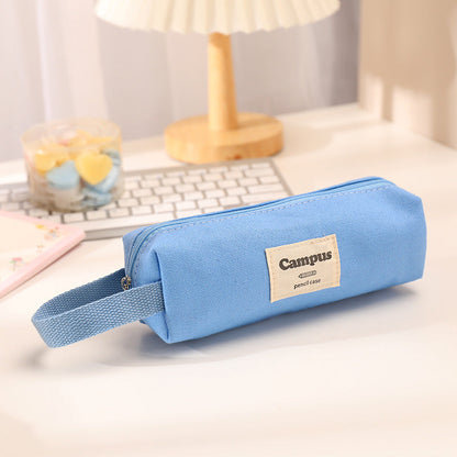 Simple Canvas Large Capacity Pencil Case