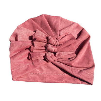 New Bow Baby Hat Spring And Autumn Solid Color Baby Hat Newborn Baby Hat 21 Colors Available Wholesale Baby Hats