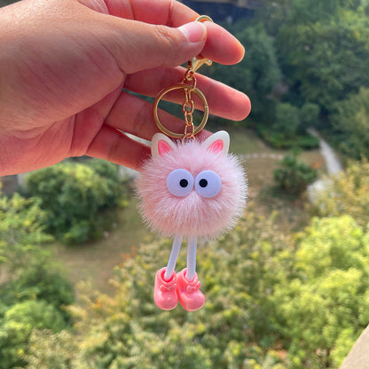 Cute Cartoon Plush Doll Small Briquette Keychain