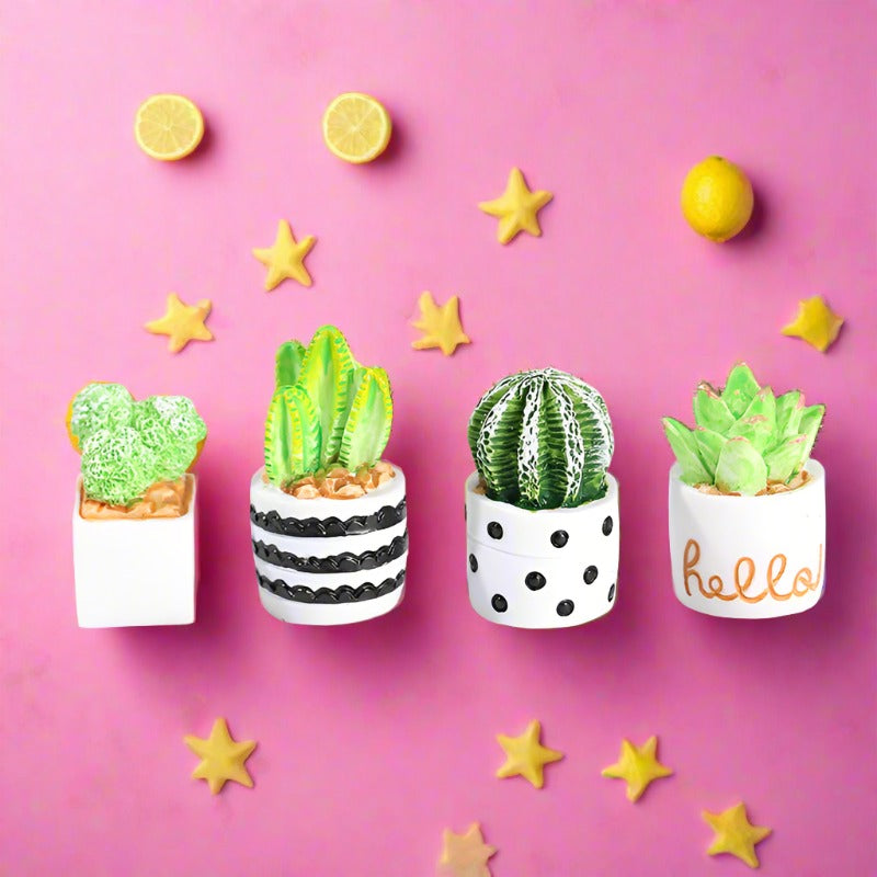 Succulent Plant Resin Ornaments