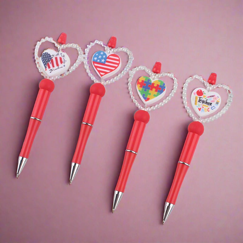 DIY Cartoon Love Silicone Color Plastic Ballpoint Pen