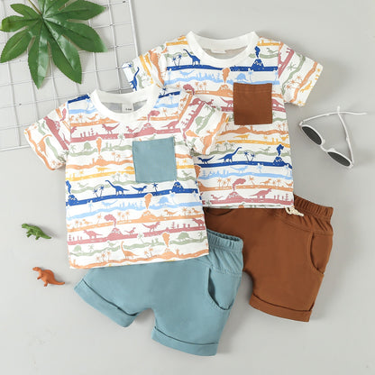 Cotton Sports Casual Shorts Set