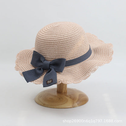 Bowknot Sweet and Lovely Paper Grass Kids Hat