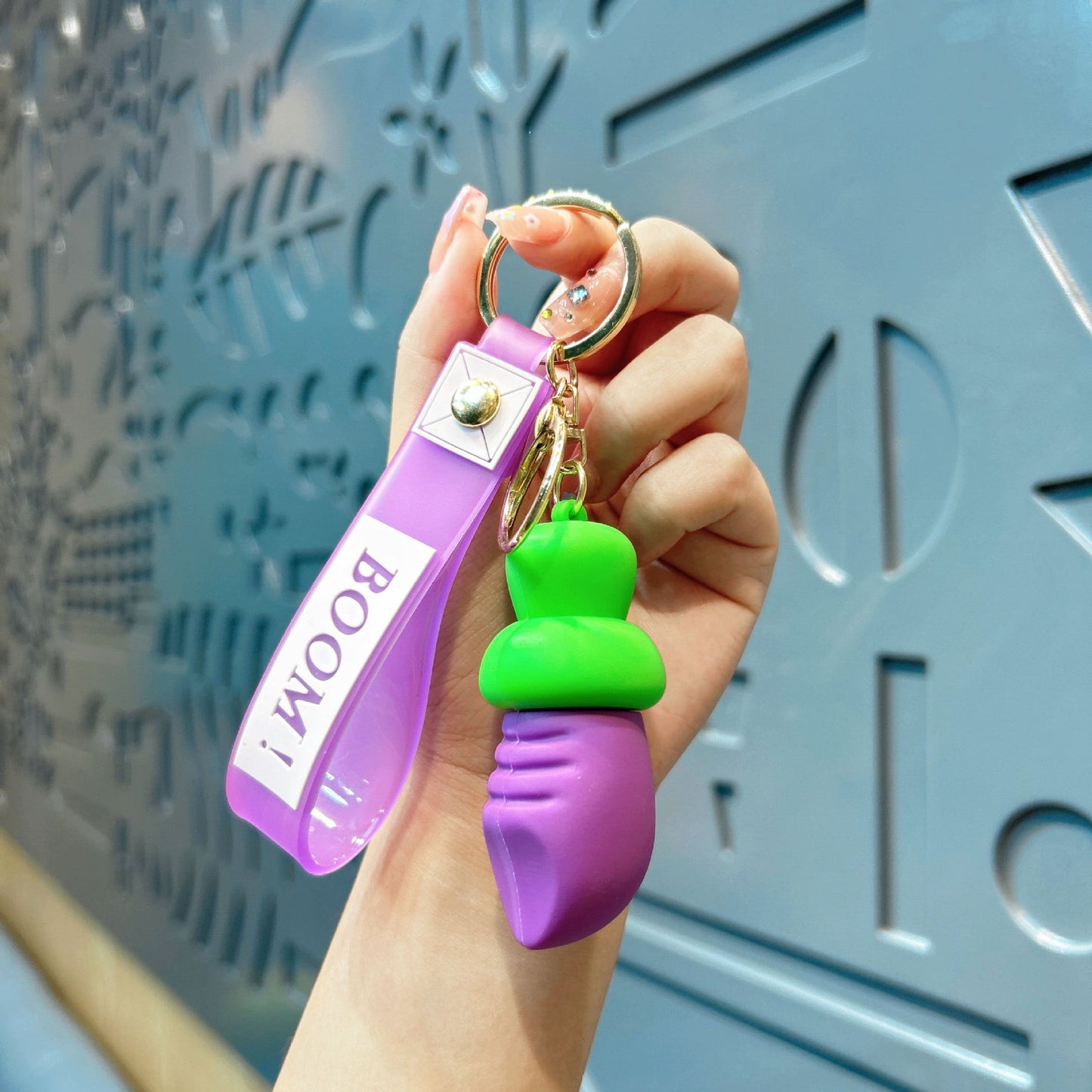 Cartoon Mini Cute Carrot Knife Silicone Keychain