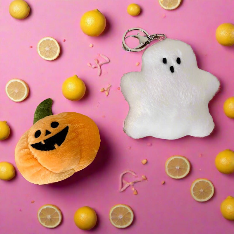 Halloween Cartoon Plush Little Ghost Keychain