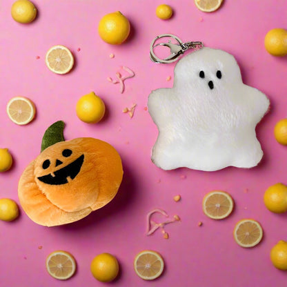 Halloween Cartoon Plush Little Ghost Keychain