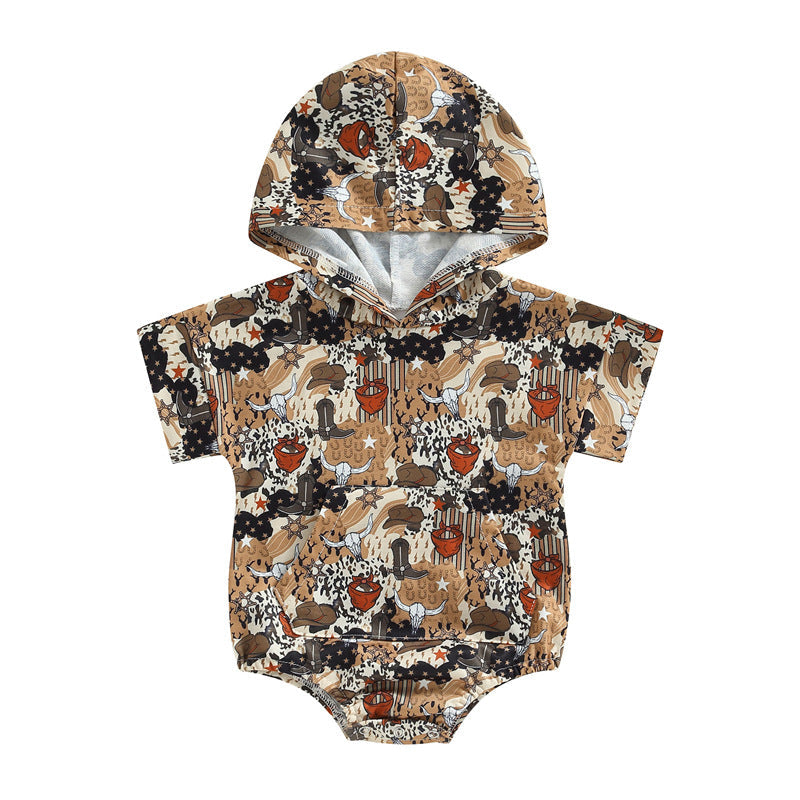Cotton Aztec Western Cowboy Style HOWDY Kids Onesies