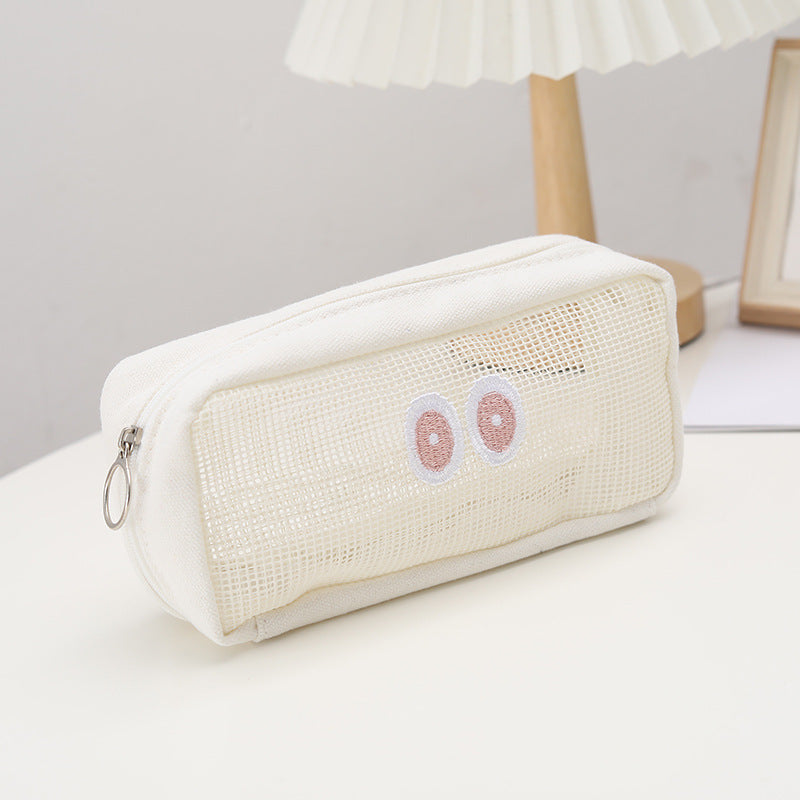 Large Eye Mesh Canvas Pen Bags