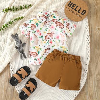 Easter Printed Shirt Baby Cotton Set