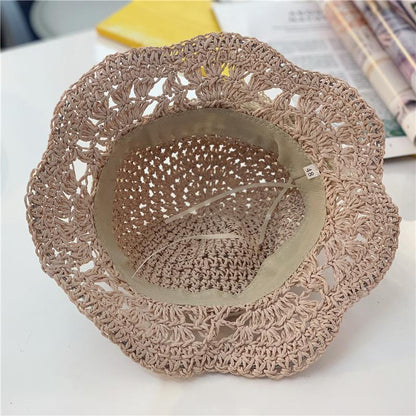 Kids Bow Straw Hat