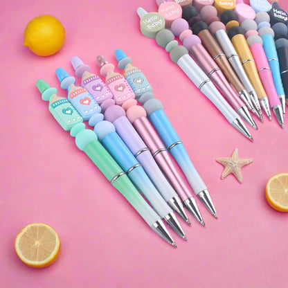 Cartoon Baby Bottle Silicone DIY Bead Pen