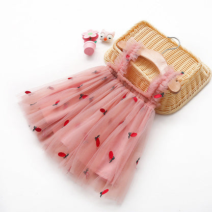 Girls Sling Princess Dress Summer Tutu Skirt