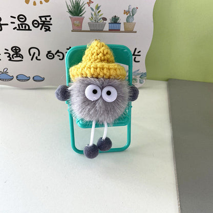 cute cute little briquettes plush doll doll keychain