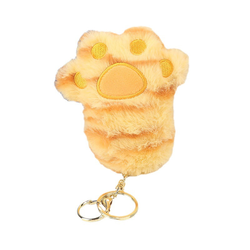 4PCS Cartoon Three-dimensional Plush Bear Paw Pendant Candy