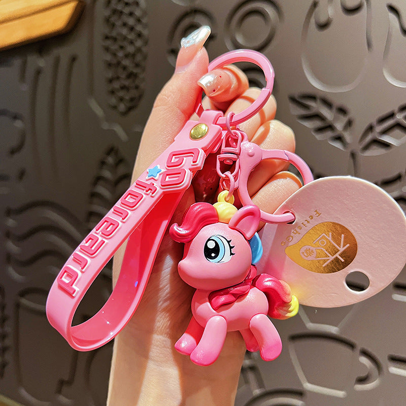 Cartoon Pony PVC Soft Keychain