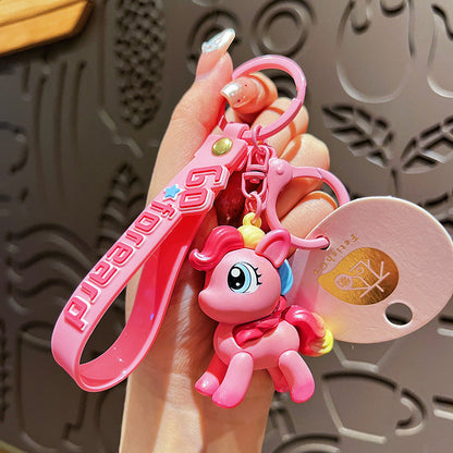 Cartoon Pony PVC Soft Keychain