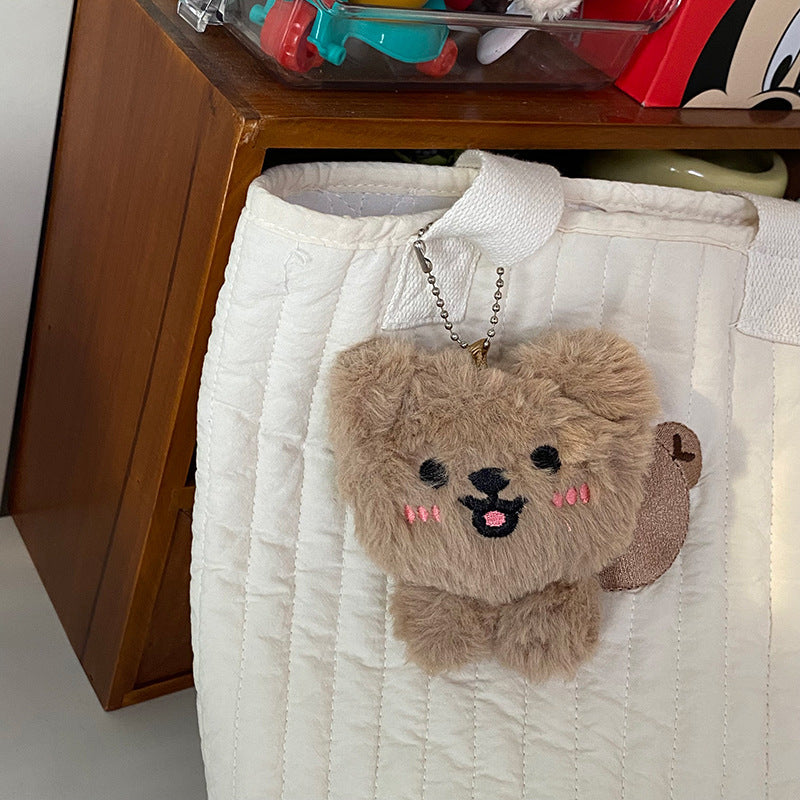 Shy Plush Teddy Bear Keychain
