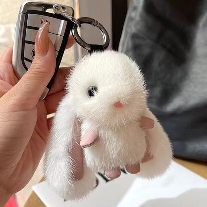 Imitation Mink Plush Bunny Keychain