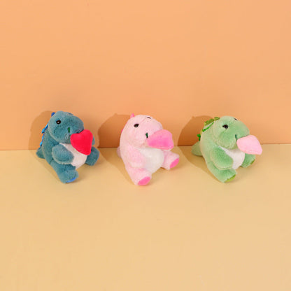 Stretchable Love Dinosaur Plush Keychain