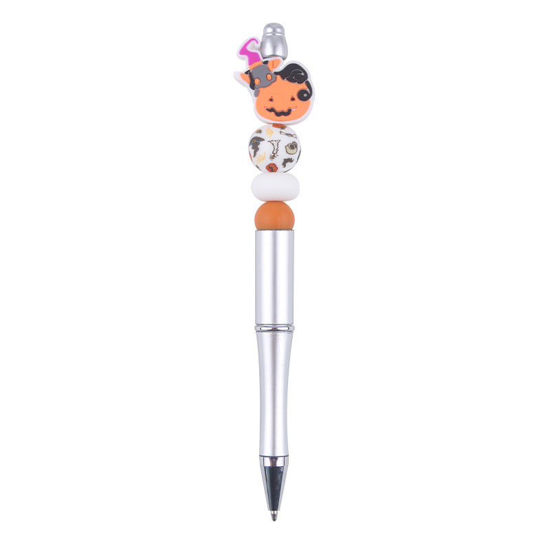 Beaded Pens DIY Handmade Cartoon Halloween Silicone Teether