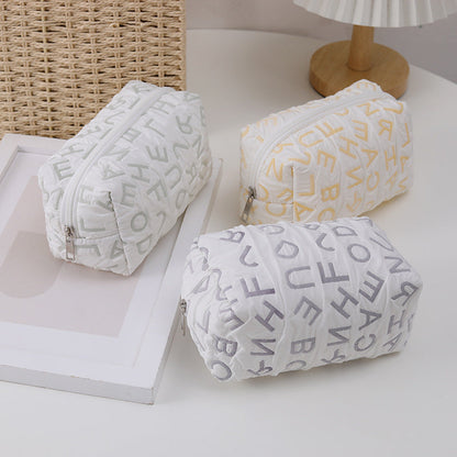 Simplified English Letter Cloth Pen Bag