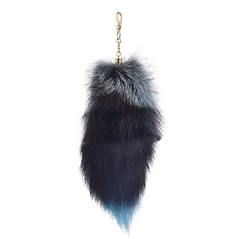 Oversized Fox Hair Pendant Keychains