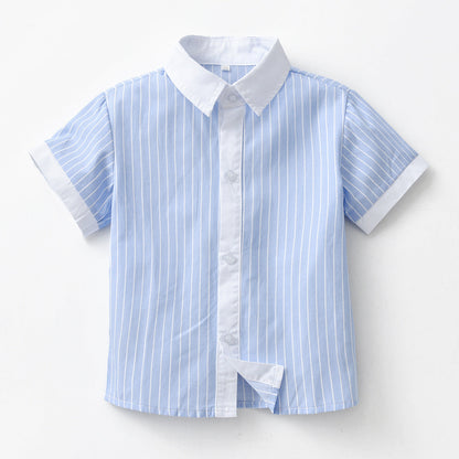 Children's Cotton Shirt and Suspender Four Piece Set