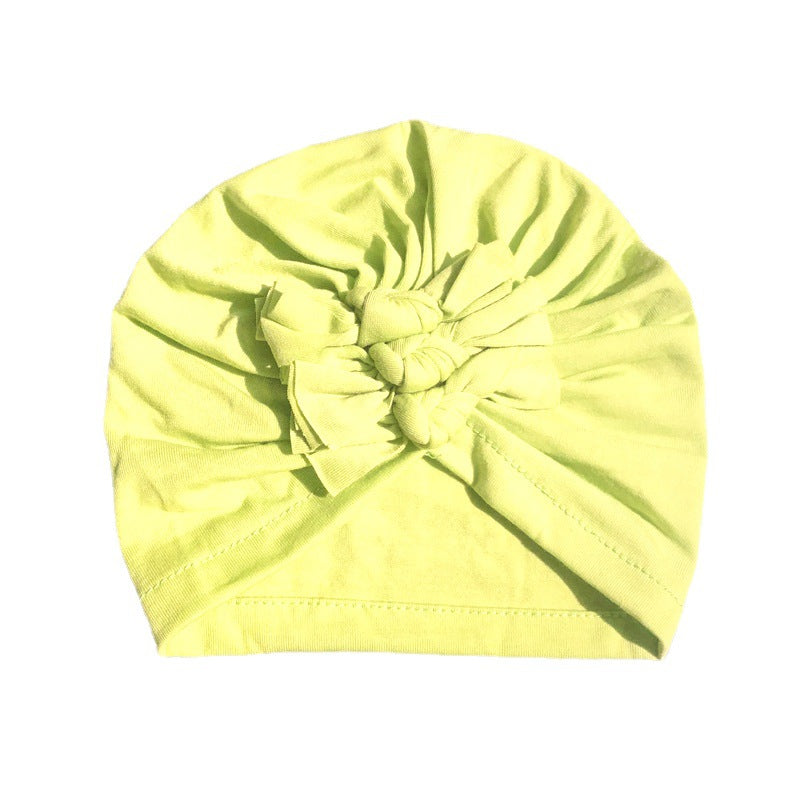 New Bow Baby Hat Spring And Autumn Solid Color Baby Hat Newborn Baby Hat 21 Colors Available Wholesale Baby Hats