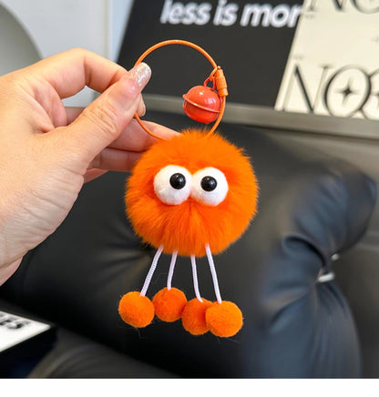 Colorful Plush Pom Keychain
