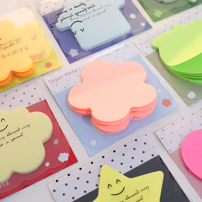 Shaped Fluorescent Note Stickers, Cartoon Paper Convenience Stickers