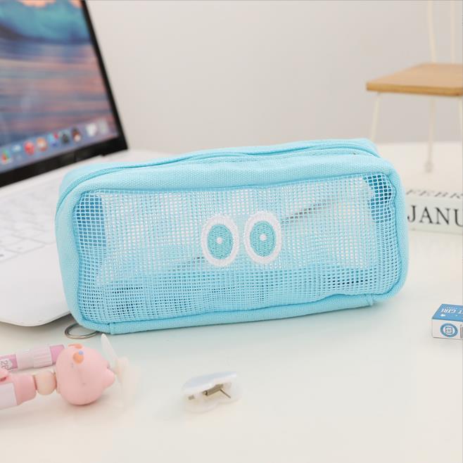 Large Eye Mesh Canvas Pen Bags