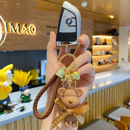 Bow Bear PVC Soft Keychain Cute Keychain