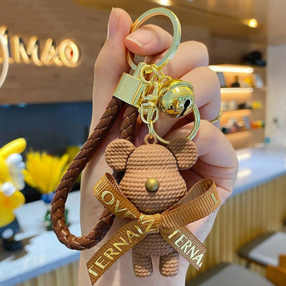 Bow Bear PVC Soft Keychain Cute Keychain