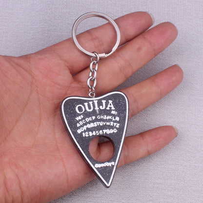 Resin Heart-shaped Card Divination Fur Ball Keychain
